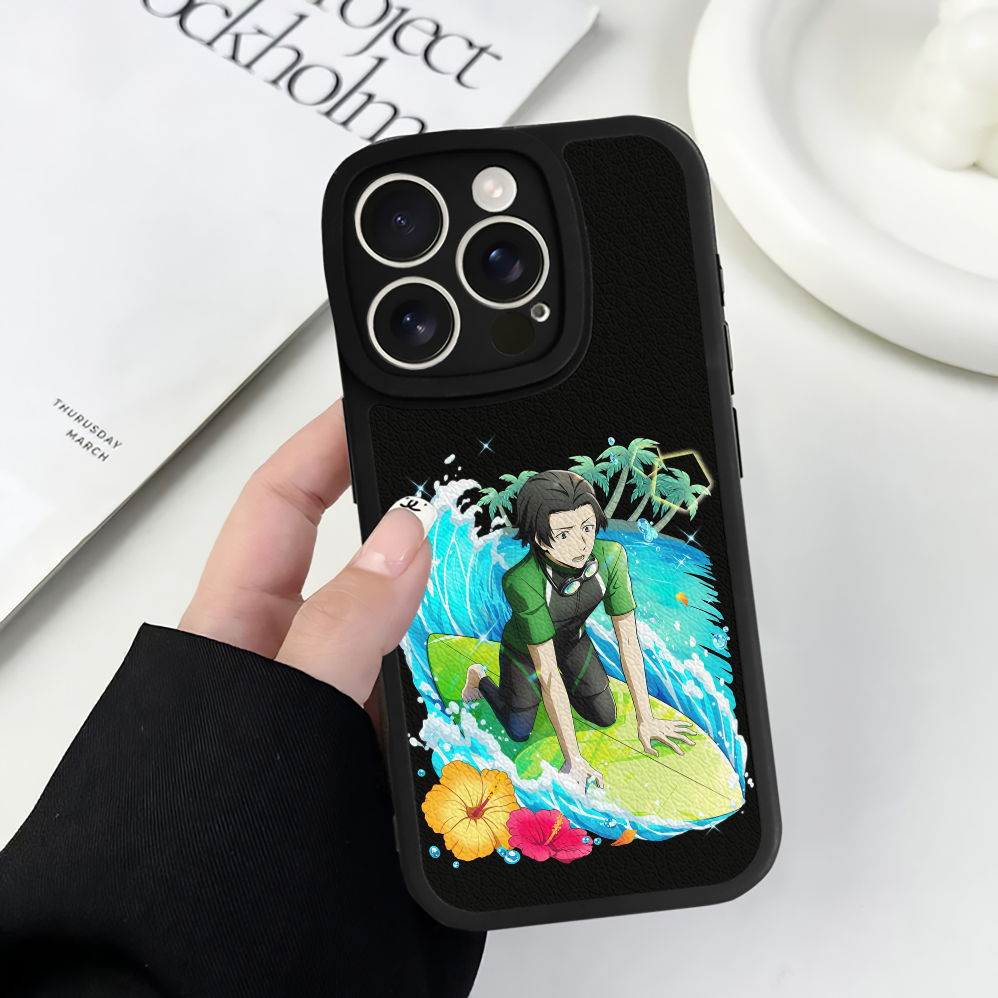 （画像用） 文豪ストレイドッグス Bungo Stray Dogs 【iPhone 16シリーズ対応】シリコンスマホケース（レザー調） 材質：シリコン